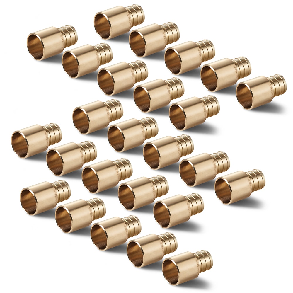 3/4" Brass PEX Male Sweat Adapter, 25 Pack