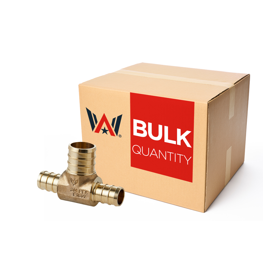 Water Armor Brass PEX Tee Bulk Quantity
